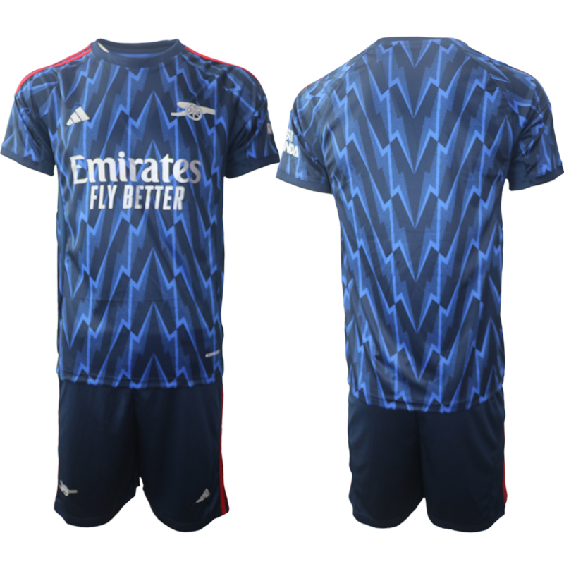 Men 2025-2026 Club Arsenal away Blue Blank Soccer Jersey
